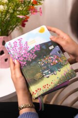 Matt Notebook Premium Edition A5 15x21 cm Keten Baskılı Süresiz Planlayıcı Ajanda Bloom Ride