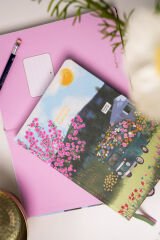 Matt Notebook Premium Edition A5 15x21 cm Keten Baskılı Süresiz Planlayıcı Ajanda Bloom Ride