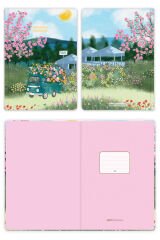 Matt Notebook Premium Edition A5 15x21 cm Keten Baskılı Süresiz Planlayıcı Ajanda Bloom Ride