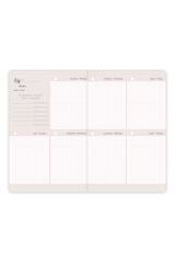 Matt Notebook Premium Edition A5 15x21 cm Keten Baskılı Süresiz Planlayıcı Ajanda Bloom Ride