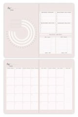 Matt Notebook Premium Edition A5 15x21 cm Keten Baskılı Süresiz Planlayıcı Ajanda Winter Village