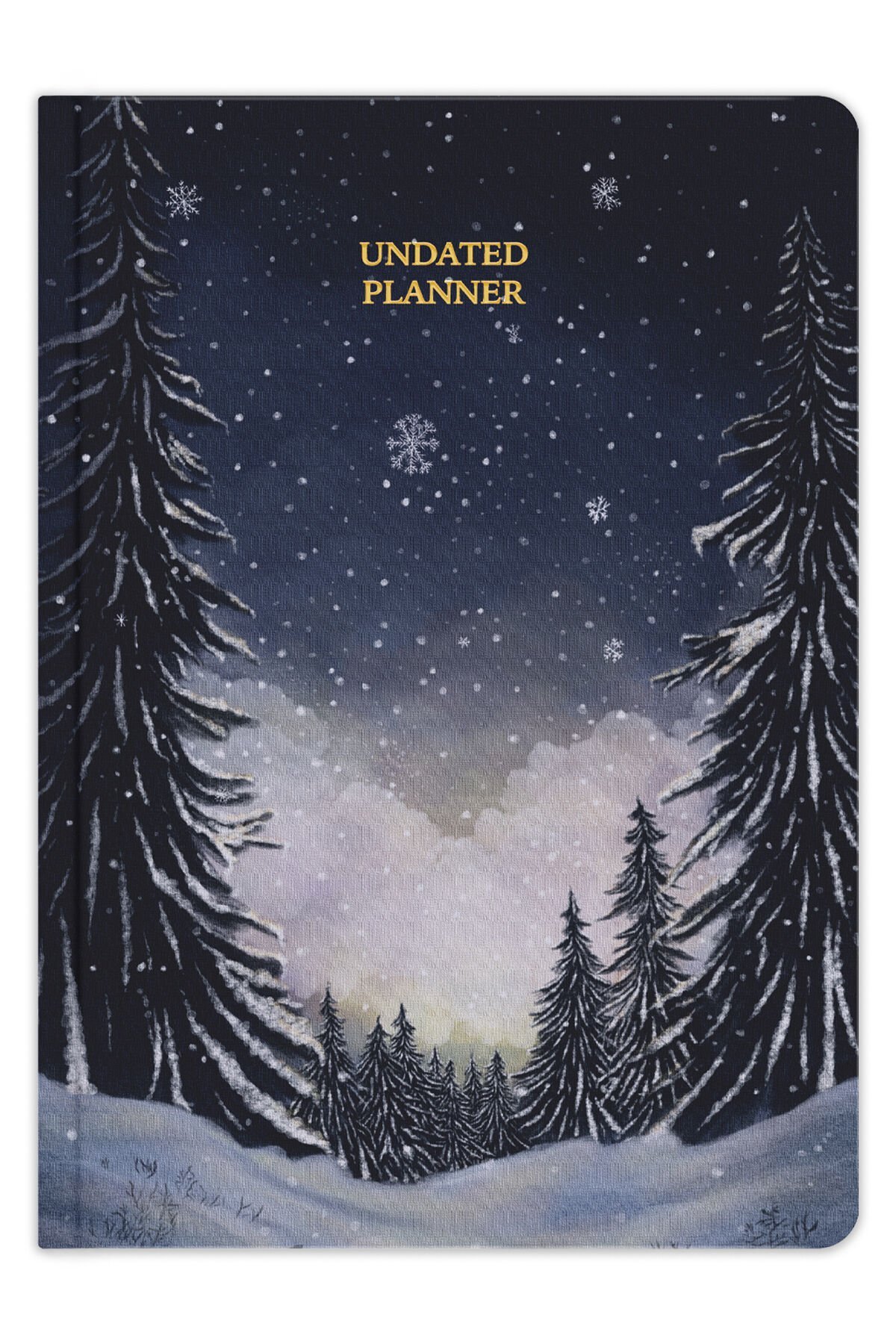 Matt Notebook Premium Edition A5 15x21 cm Keten Baskılı Süresiz Planlayıcı Ajanda Silent Night