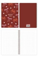 A5 Spiralli Okul Defteri 80 yaprak 4'lü Set - Kareli