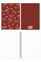 A5 Spiralli Okul Defteri 80 yaprak 4'lü Set - Kareli