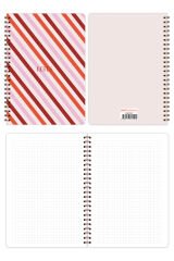 A5 Spiralli Okul Defteri 80 yaprak 4'lü Set - Kareli