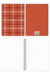 A5 Spiralli Okul Defteri 80 yaprak 4'lü Set - Kareli