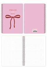 A5 Spiralli Okul Defteri 80 yaprak 4'lü Set - Kareli