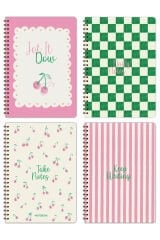 A5 Spiralli Okul Defteri 80 yaprak 4'lü Set - Çizgili