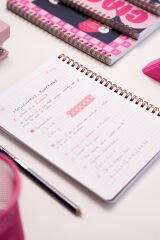 A5 Spiralli Okul Defteri 80 yaprak 4'lü Set - Kareli