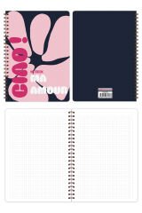 A5 Spiralli Okul Defteri 80 yaprak 4'lü Set - Kareli