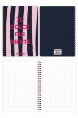 A5 Spiralli Okul Defteri 80 yaprak 4'lü Set - Kareli