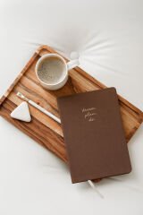 Matt Notebook 14x20 Sert Kapak Defter Düz,Çizgisiz Kahverengi