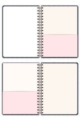 Matt Notebook B5 17x24 cm Spiralli Lastikli Düz, Çizgisiz Tarihsiz Not Defteri Kiraz