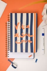 Matt Notebook B5 17x24 cm Spiralli Lastikli Düz, Çizgisiz Tarihsiz Not Defteri