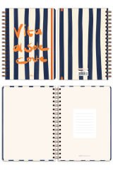 Matt Notebook B5 17x24 cm Spiralli Lastikli Düz, Çizgisiz Tarihsiz Not Defteri