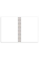 Matt Notebook B5 17x24 cm Spiralli Lastikli Düz, Çizgisiz Tarihsiz Not Defteri