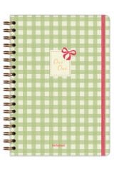 Matt Notebook B5 17x24 cm Spiralli Lastikli Düz, Çizgisiz Tarihsiz Not Defteri Pötikare