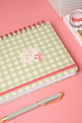 Matt Notebook B5 17x24 cm Spiralli Lastikli Düz, Çizgisiz Tarihsiz Not Defteri Pötikare