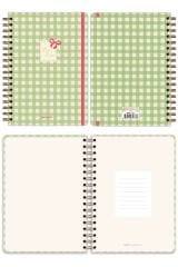 Matt Notebook B5 17x24 cm Spiralli Lastikli Düz, Çizgisiz Tarihsiz Not Defteri Pötikare