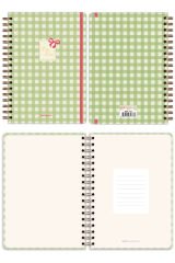 Matt Notebook B5 17x24 cm Spiralli Lastikli Düz, Çizgisiz Tarihsiz Not Defteri Pötikare
