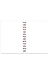 Matt Notebook B5 17x24 cm Spiralli Lastikli Düz, Çizgisiz Tarihsiz Not Defteri Pötikare