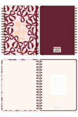 Matt Notebook B5 17x24 cm Spiralli Lastikli Düz, Çizgisiz Tarihsiz Not Defteri Fiyonklar