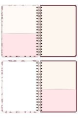 Matt Notebook B5 17x24 cm Spiralli Lastikli Düz, Çizgisiz Tarihsiz Not Defteri Fiyonklar