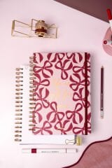 Matt Notebook B5 17x24 cm Spiralli Lastikli Düz, Çizgisiz Tarihsiz Not Defteri Fiyonklar
