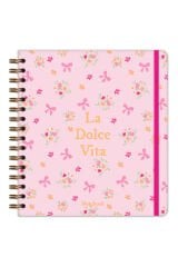 Matt Notebook 19x21 cm Kare Lastikli Spiralli Sert Kapak Not Defteri Çizgili