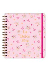 Matt Notebook 19x21 cm Kare Lastikli Spiralli Sert Kapak Not Defteri Çizgili