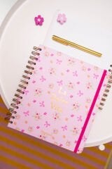 Matt Notebook 19x21 cm Kare Lastikli Spiralli Sert Kapak Not Defteri Çizgili