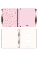 Matt Notebook 19x21 cm Kare Lastikli Spiralli Sert Kapak Not Defteri Çizgili