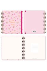 Matt Notebook 19x21 cm Kare Lastikli Spiralli Sert Kapak Not Defteri Çizgili