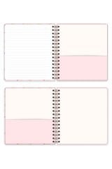 Matt Notebook 19x21 cm Kare Lastikli Spiralli Sert Kapak Not Defteri Çizgili
