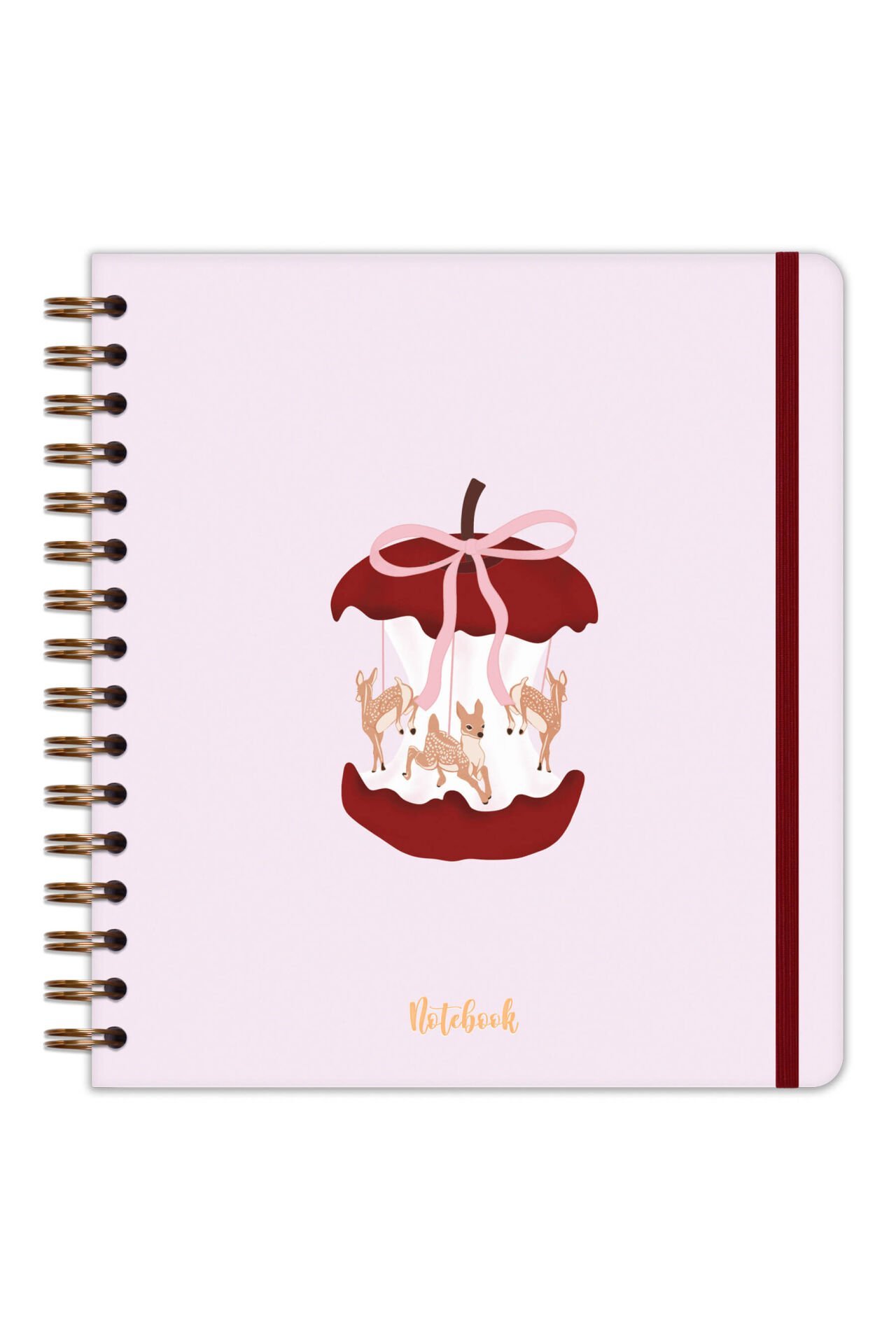 Matt Notebook 19x21 cm Kare Lastikli Spiralli Sert Kapak Not Defteri Çizgili