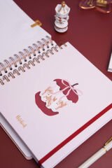 Matt Notebook 19x21 cm Kare Lastikli Spiralli Sert Kapak Not Defteri Çizgili