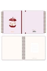 Matt Notebook 19x21 cm Kare Lastikli Spiralli Sert Kapak Not Defteri Çizgili