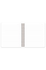 Matt Notebook 19x21 cm Kare Lastikli Spiralli Sert Kapak Not Defteri Çizgili