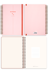 Matt Notebook 20x28 cm A4 Lastikli Spiralli Sert Kapak Not Defteri Kareli