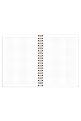 Matt Notebook 20x28 cm A4 Lastikli Spiralli Sert Kapak Not Defteri Kareli