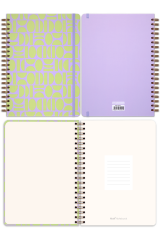 Matt Notebook 20x28 cm A4 Lastikli Spiralli Sert Kapak Not Defteri Kareli