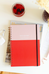 Matt Notebook 20x28 cm A4 Lastikli Spiralli Sert Kapak Not Defteri Çizgili