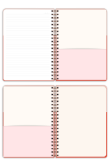 Matt Notebook 20x28 cm A4 Lastikli Spiralli Sert Kapak Not Defteri Çizgili