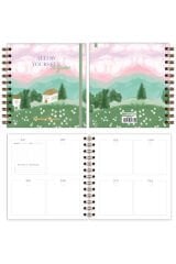 Matt Notebook 15x15 cm Kare 2'li Set Spiralli Süresiz Planlayıcı Ajanda ve Defter