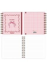 Matt Notebook 15x15 cm Kare 2'li Set Spiralli Çizgili Tarihsiz Not Defteri Pötikare Ayıcık