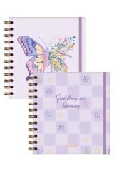 Matt Notebook 15x15 cm Kare 2'li Set Spiralli Süresiz Planlayıcı Ajanda ve Defter