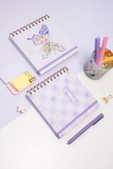 Matt Notebook 15x15 cm Kare 2'li Set Spiralli Süresiz Planlayıcı Ajanda ve Defter