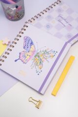 Matt Notebook 15x15 cm Kare 2'li Set Spiralli Süresiz Planlayıcı Ajanda ve Defter