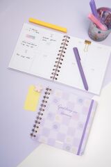 Matt Notebook 15x15 cm Kare 2'li Set Spiralli Süresiz Planlayıcı Ajanda ve Defter