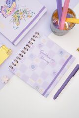 Matt Notebook 15x15 cm Kare 2'li Set Spiralli Süresiz Planlayıcı Ajanda ve Defter